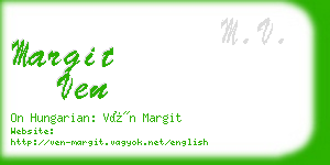 margit ven business card